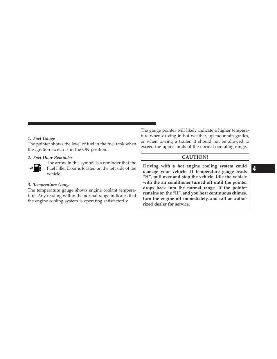 Instrument cluster descriptions | Dodge 2010 Grand Caravan - Owner Manual User Manual | Page 228 / 530