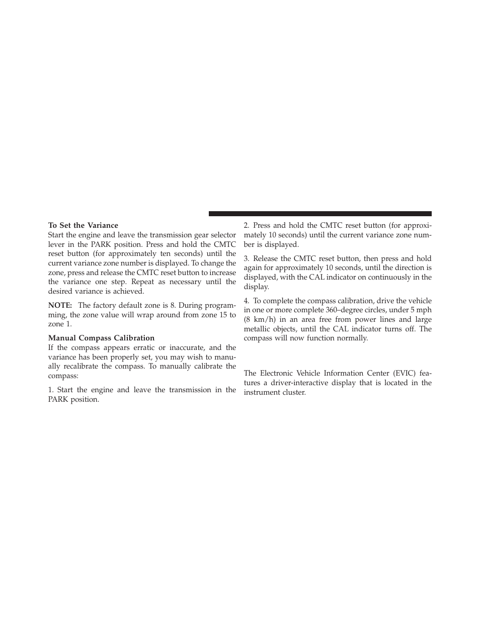 Electronic vehicle information center (evic), If equipped | Dodge 2010 Grand Caravan - Owner Manual User Manual | Page 245 / 530