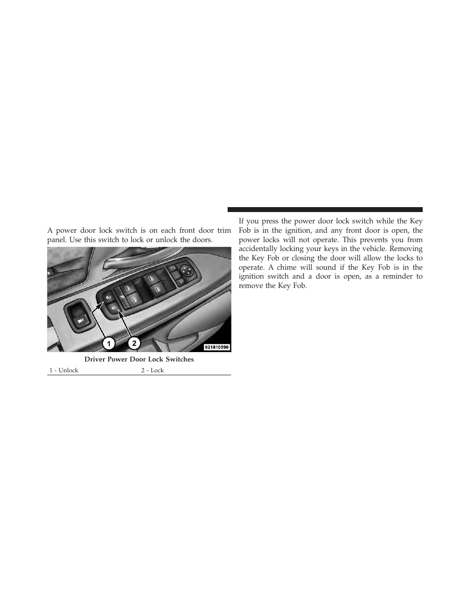 Power door locks — if equipped | Dodge 2010 Grand Caravan - Owner Manual User Manual | Page 33 / 530