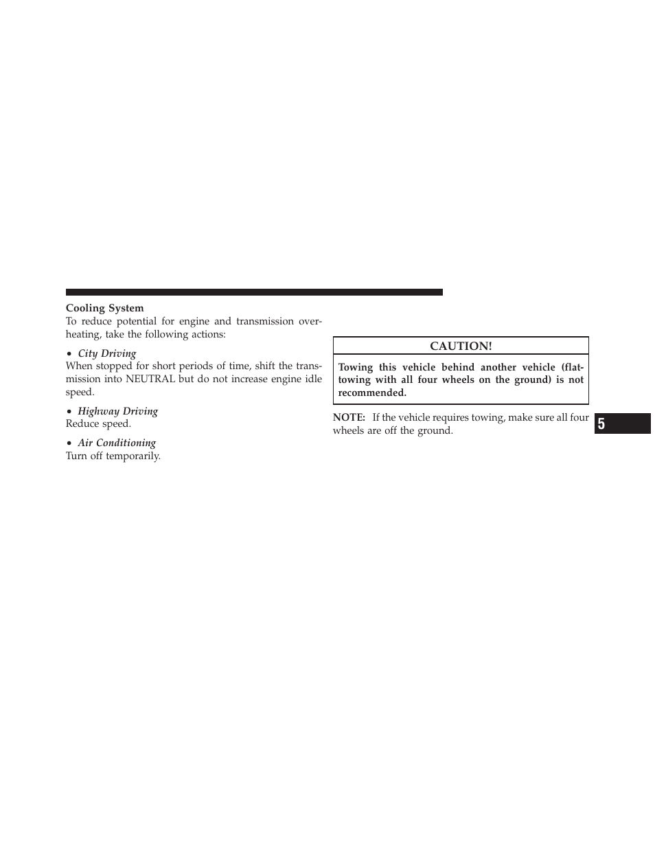 Recreational towing (behind motorhome, etc.), Recreational towing, Behind motorhome, etc.) | Dodge 2010 Grand Caravan - Owner Manual User Manual | Page 404 / 530