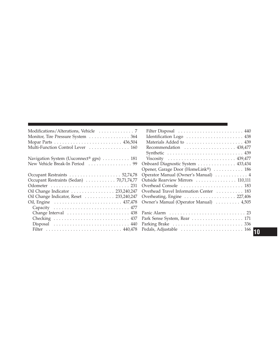 Dodge 2010 Grand Caravan - Owner Manual User Manual | Page 522 / 530