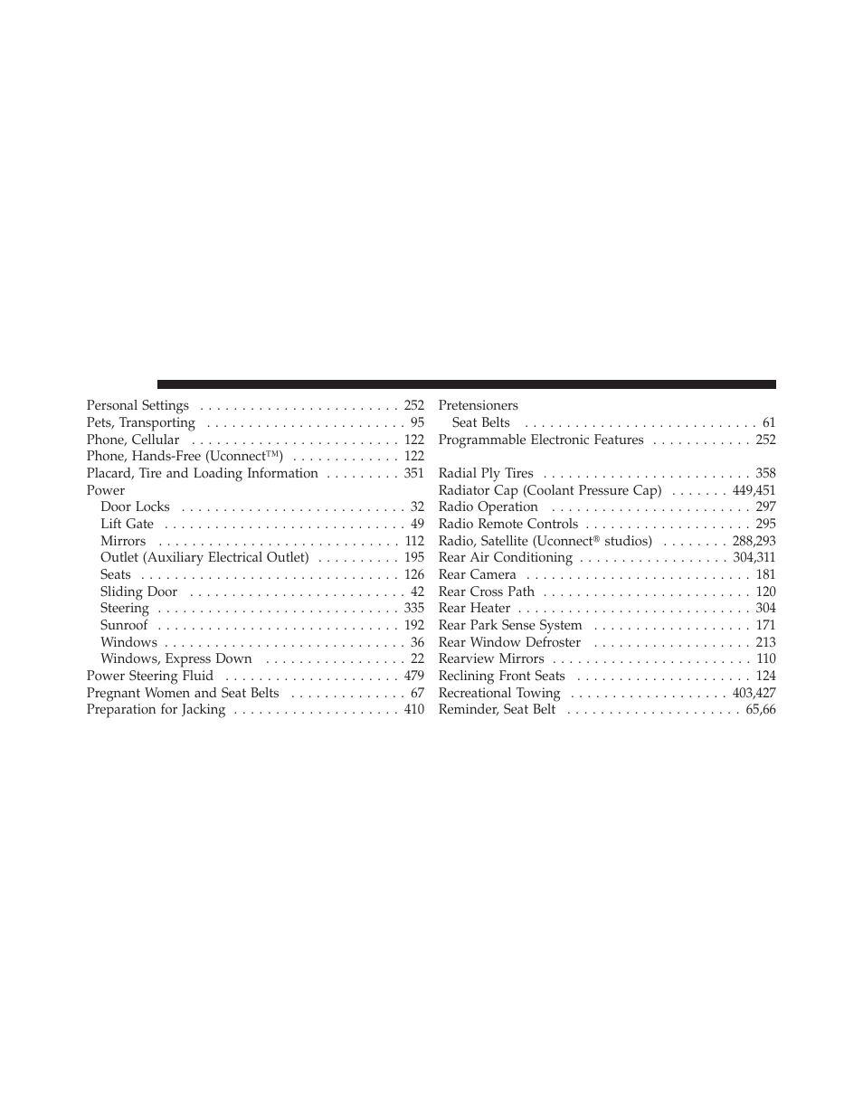 Dodge 2010 Grand Caravan - Owner Manual User Manual | Page 523 / 530