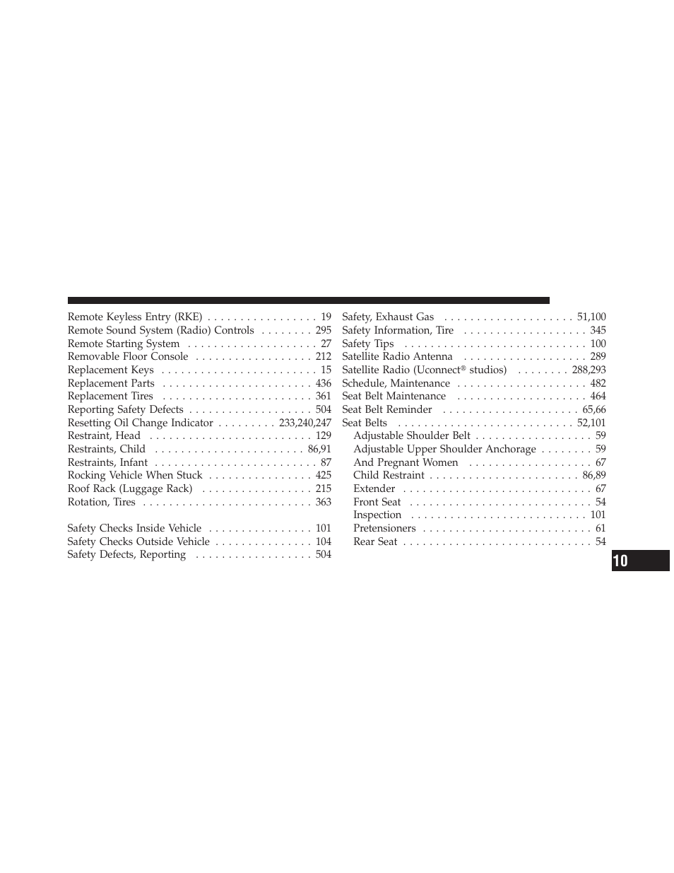 Dodge 2010 Grand Caravan - Owner Manual User Manual | Page 524 / 530