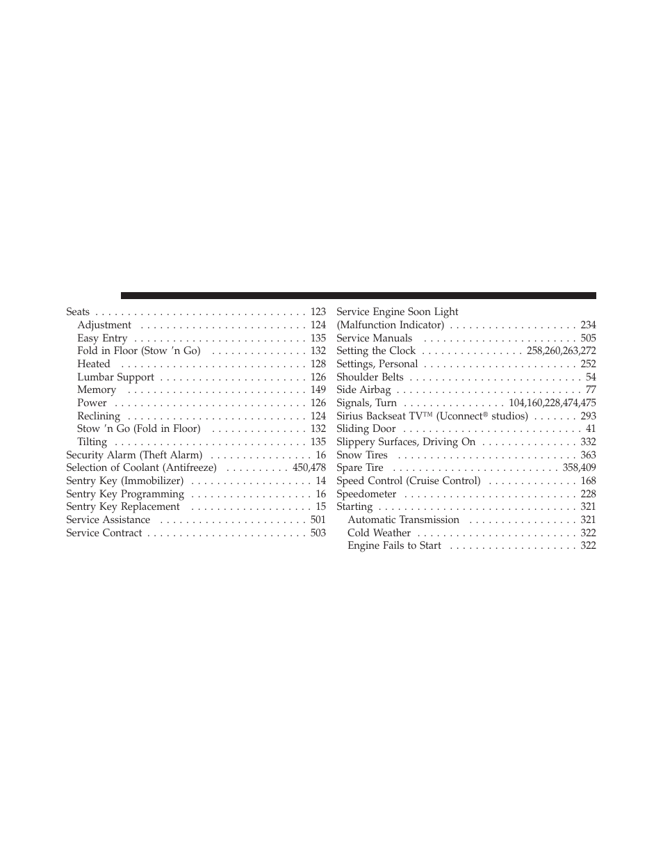 Dodge 2010 Grand Caravan - Owner Manual User Manual | Page 525 / 530