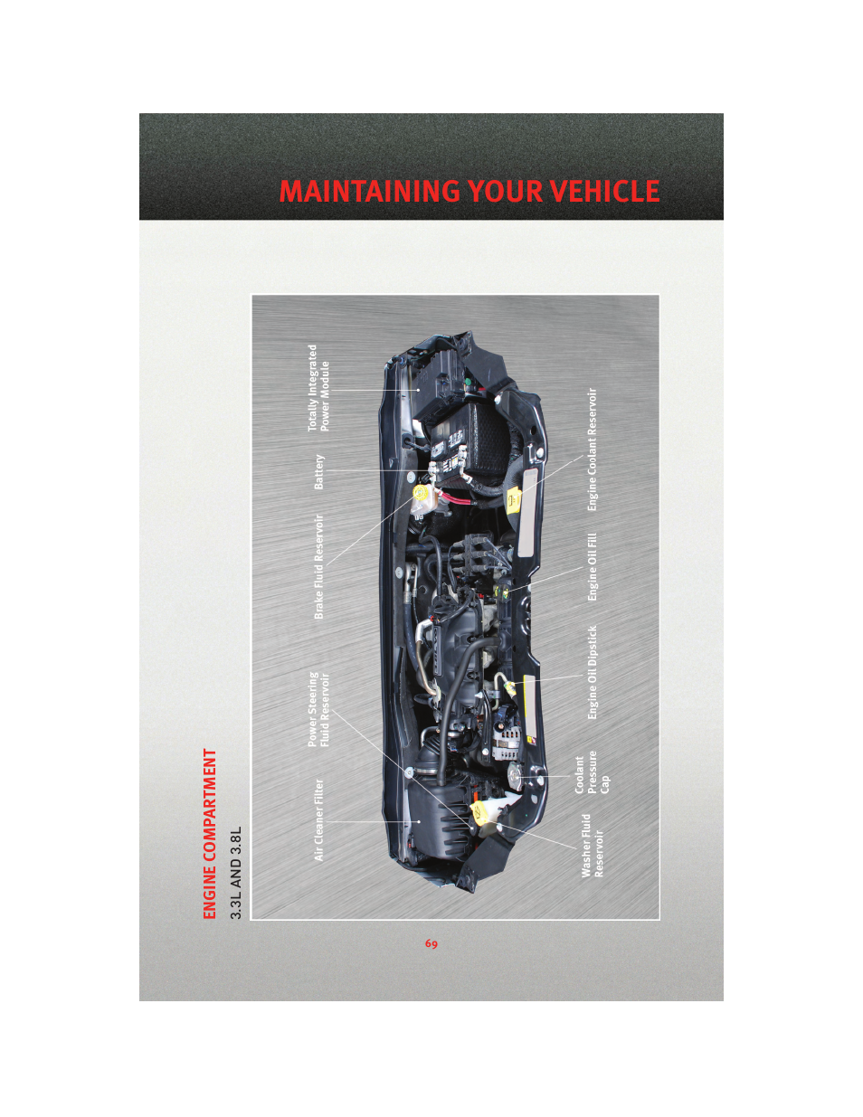 3l and 3.8l, Maintaining your vehicle | Dodge 2010 Grand Caravan - User Guide User Manual | Page 71 / 88