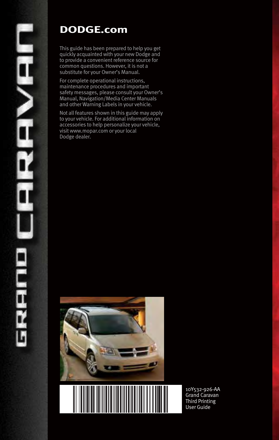 Dodge 2010 Grand Caravan - User Guide User Manual | Page 88 / 88