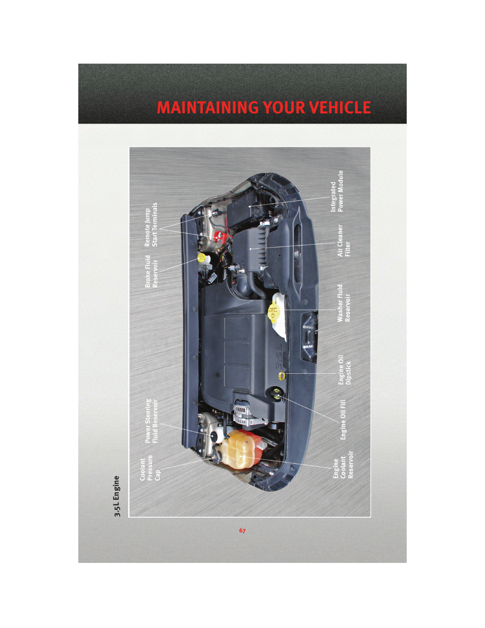 5l engine, Maintaining your vehicle | Dodge 2010 Journey - User Guide User Manual | Page 69 / 88