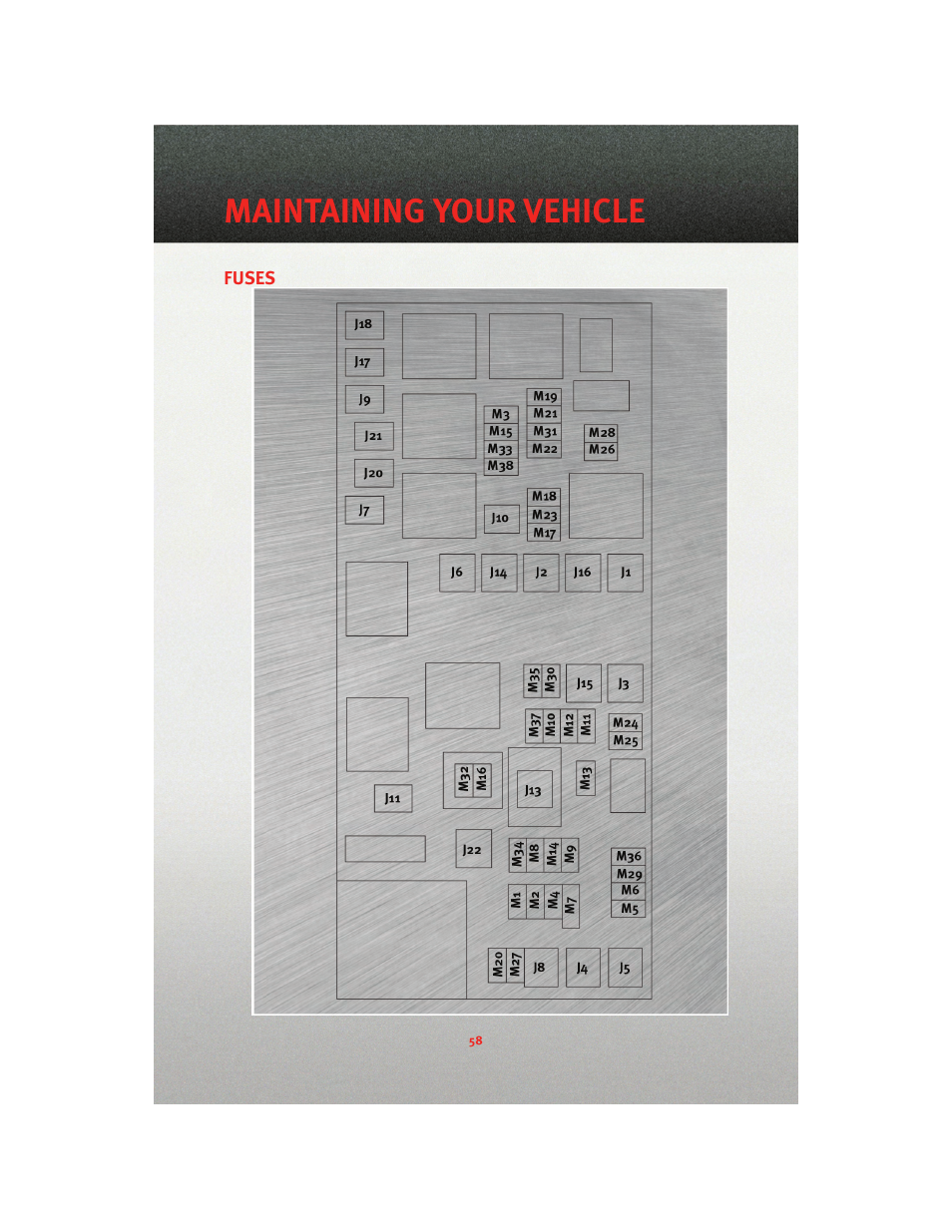 Fuses, Maintaining your vehicle | Dodge 2010 Nitro - User Guide User Manual | Page 60 / 72