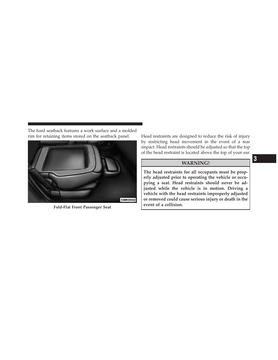 Head restraints | Dodge 2011 Avenger - Owner Manual User Manual | Page 143 / 494