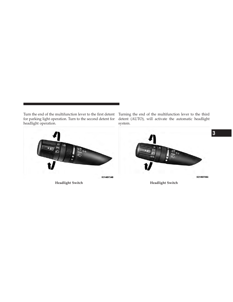 Headlights and parking lights, Automatic headlights — if equipped | Dodge 2011 Avenger - Owner Manual User Manual | Page 151 / 494