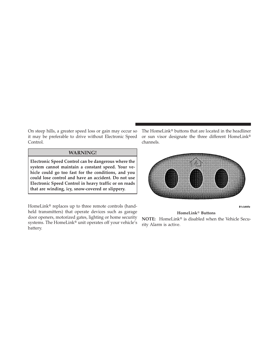 Garage door opener — if equipped | Dodge 2011 Avenger - Owner Manual User Manual | Page 164 / 494