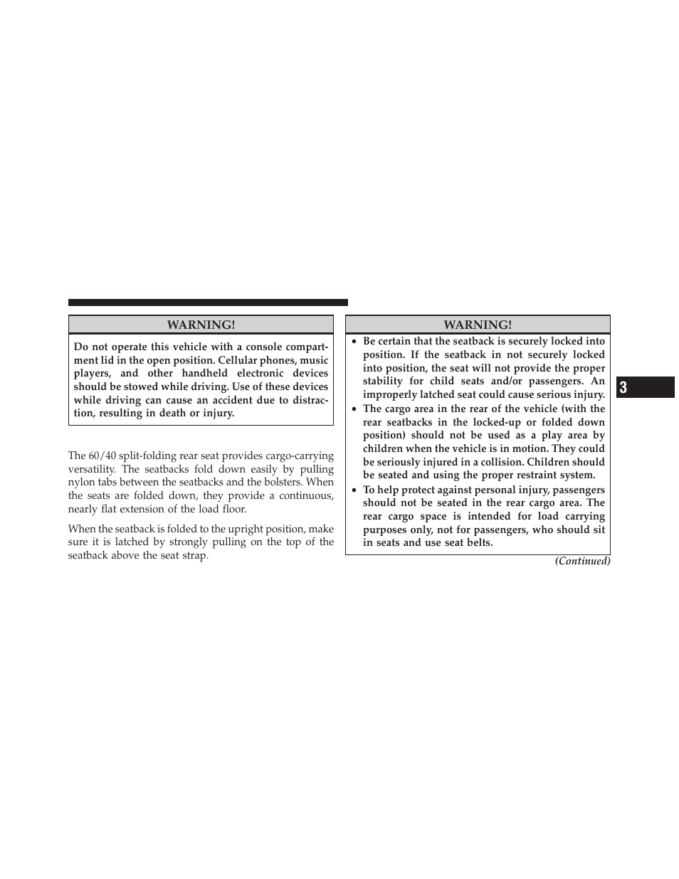 Cargo area features | Dodge 2011 Avenger - Owner Manual User Manual | Page 181 / 494