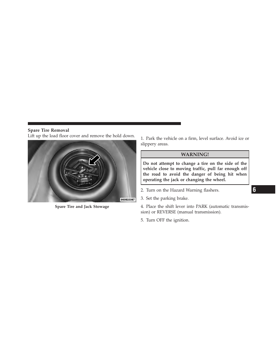 Preparations for jacking | Dodge 2011 Avenger - Owner Manual User Manual | Page 377 / 494