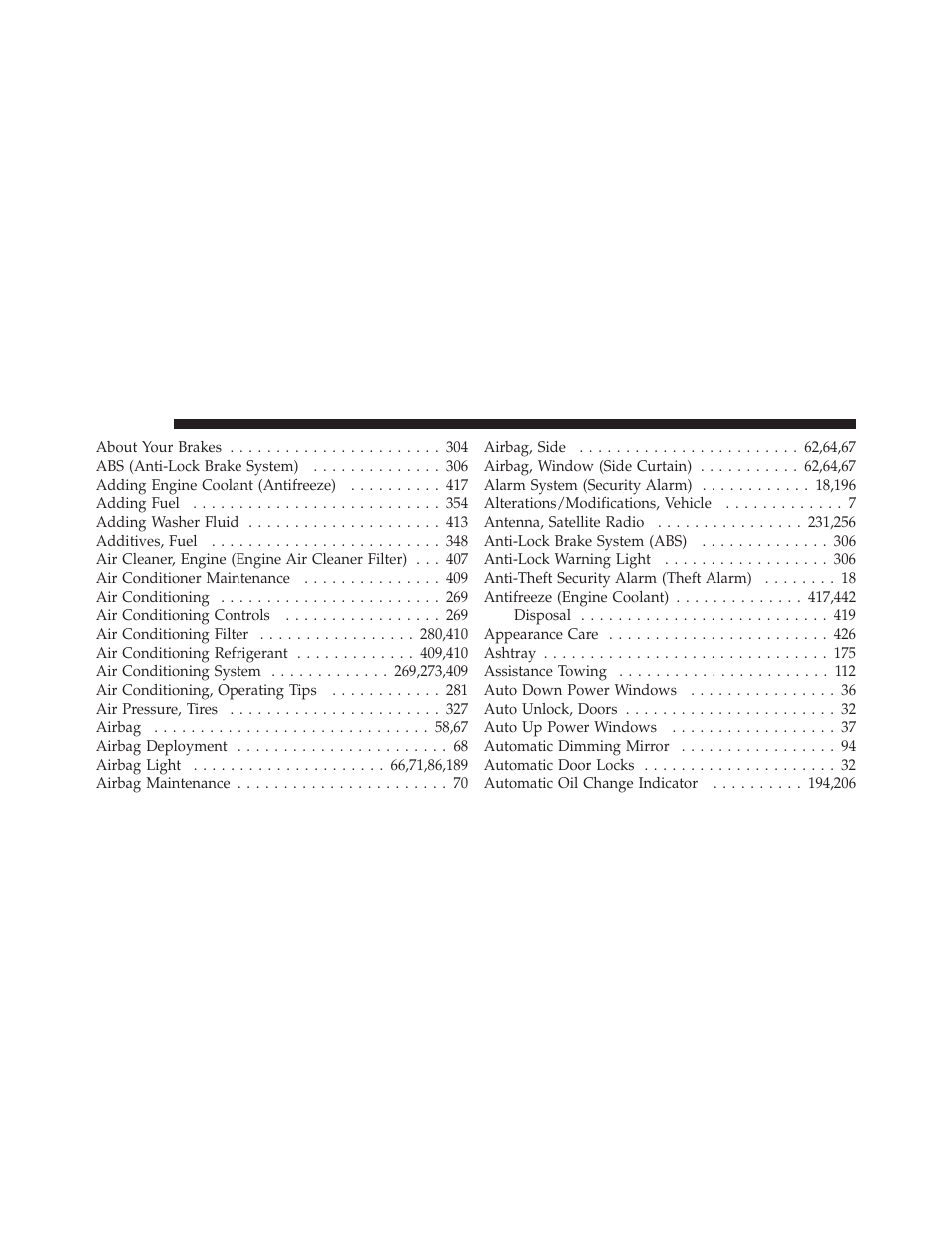 Dodge 2011 Avenger - Owner Manual User Manual | Page 474 / 494