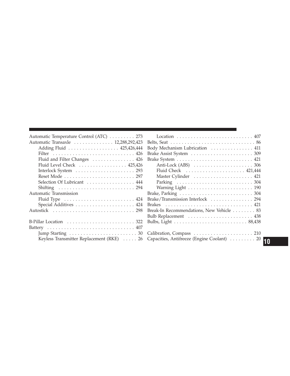 Dodge 2011 Avenger - Owner Manual User Manual | Page 475 / 494