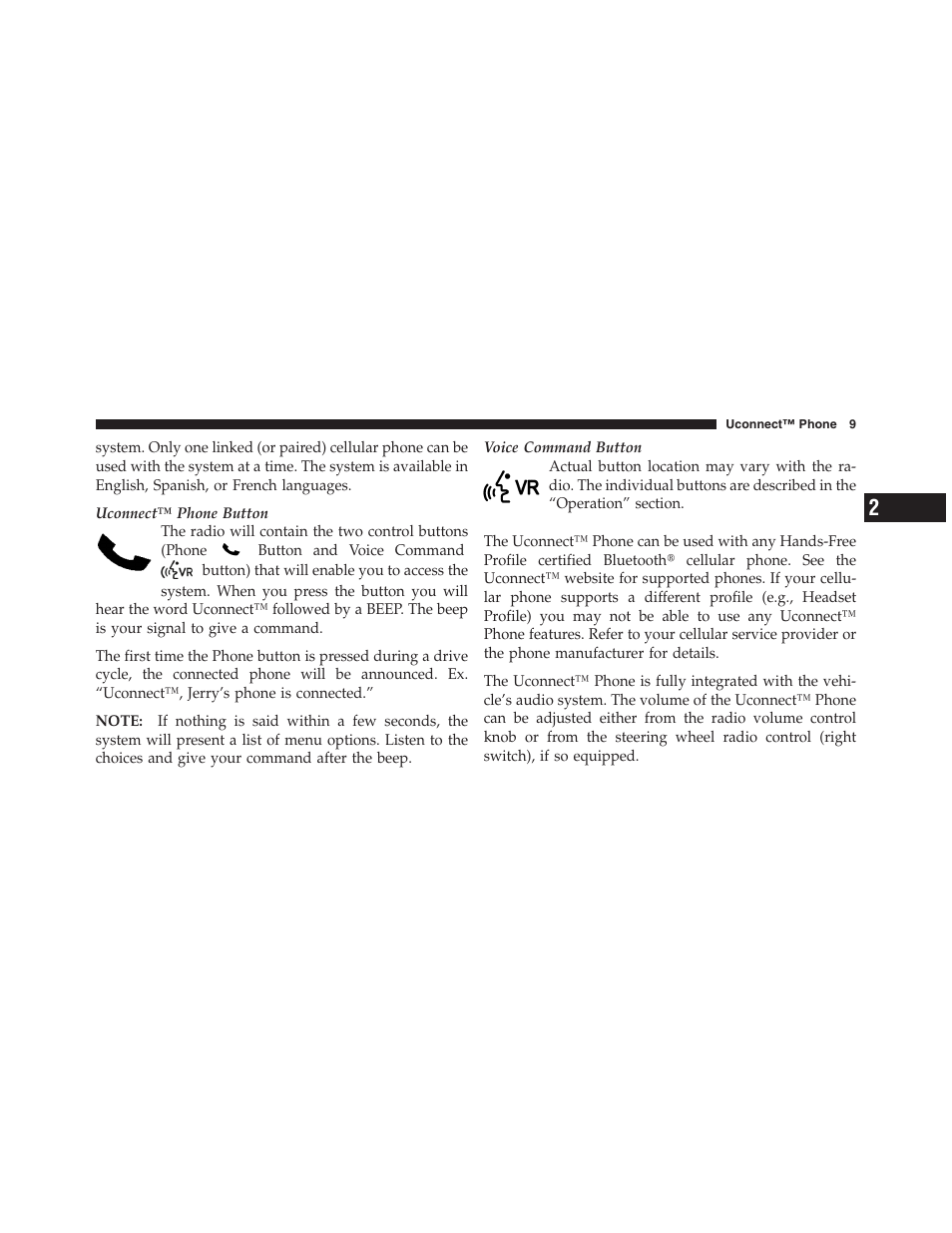 Chrysler Uconnect for Jeep User Manual | Page 10 / 102