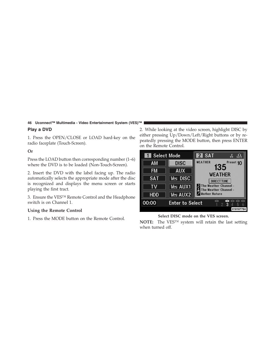 Play a dvd | Chrysler Uconnect for Jeep User Manual | Page 47 / 102
