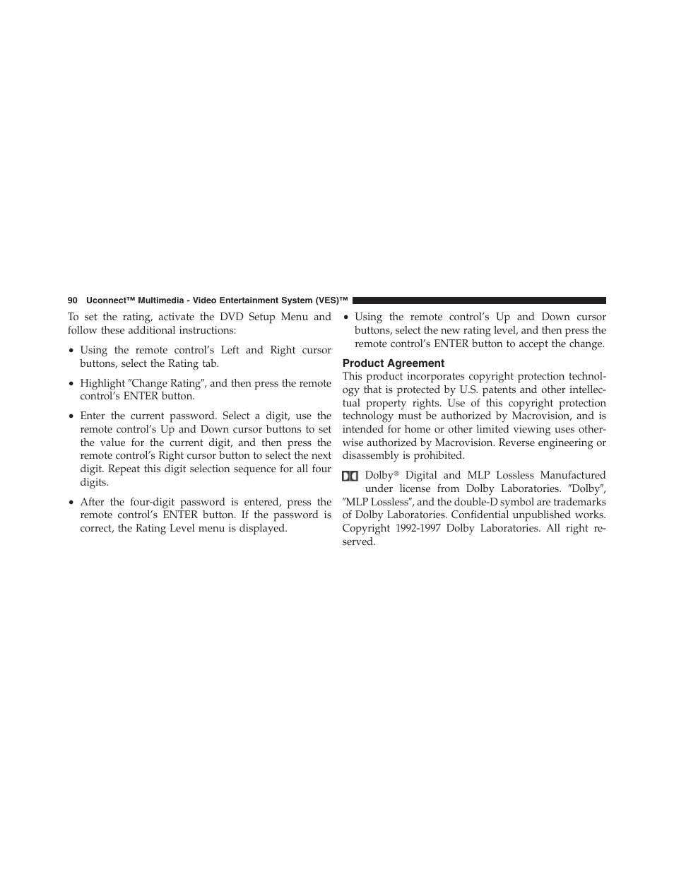 Product agreement | Chrysler Uconnect for Jeep User Manual | Page 91 / 102