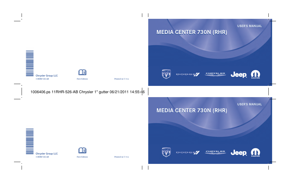 Ram Trucks MEDIA CENTER 730N for Jeep User Manual | 210 pages