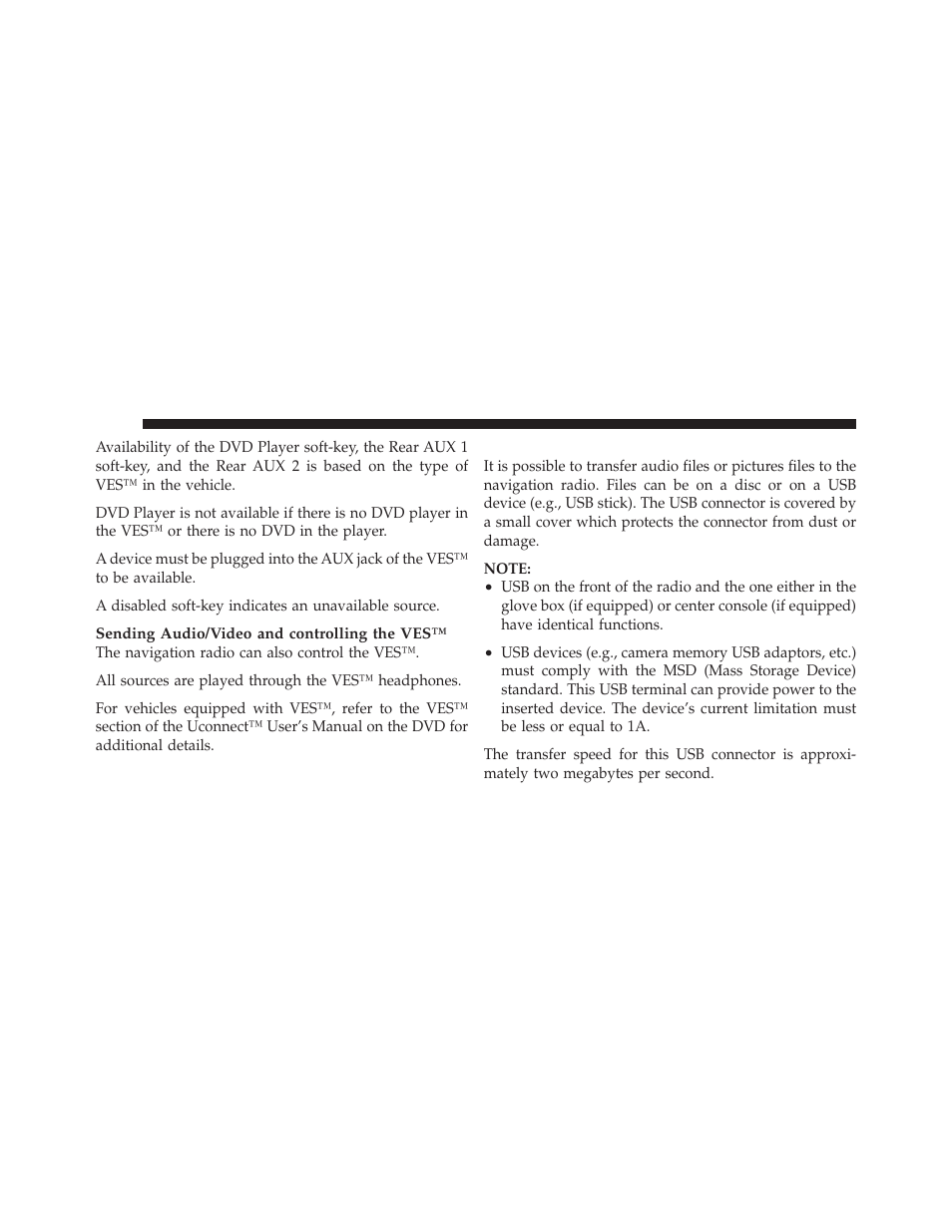 Usb connector | Ram Trucks MEDIA CENTER 730N for Jeep User Manual | Page 113 / 210