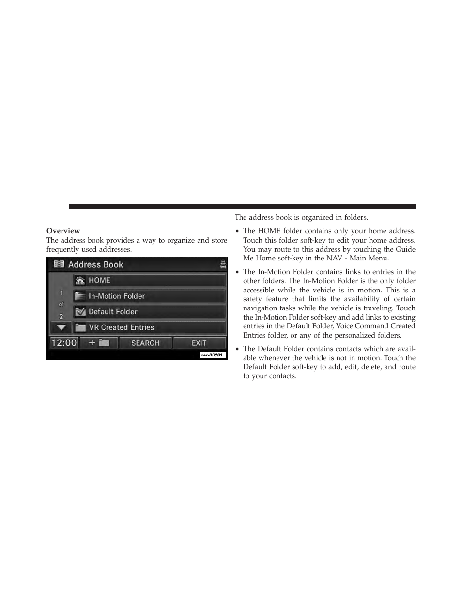 Address book | Ram Trucks MEDIA CENTER 730N for Jeep User Manual | Page 197 / 210
