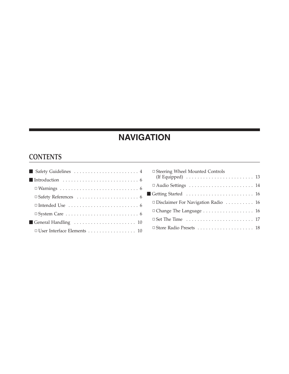 Ram Trucks MEDIA CENTER 730N for Jeep User Manual | Page 12 / 177