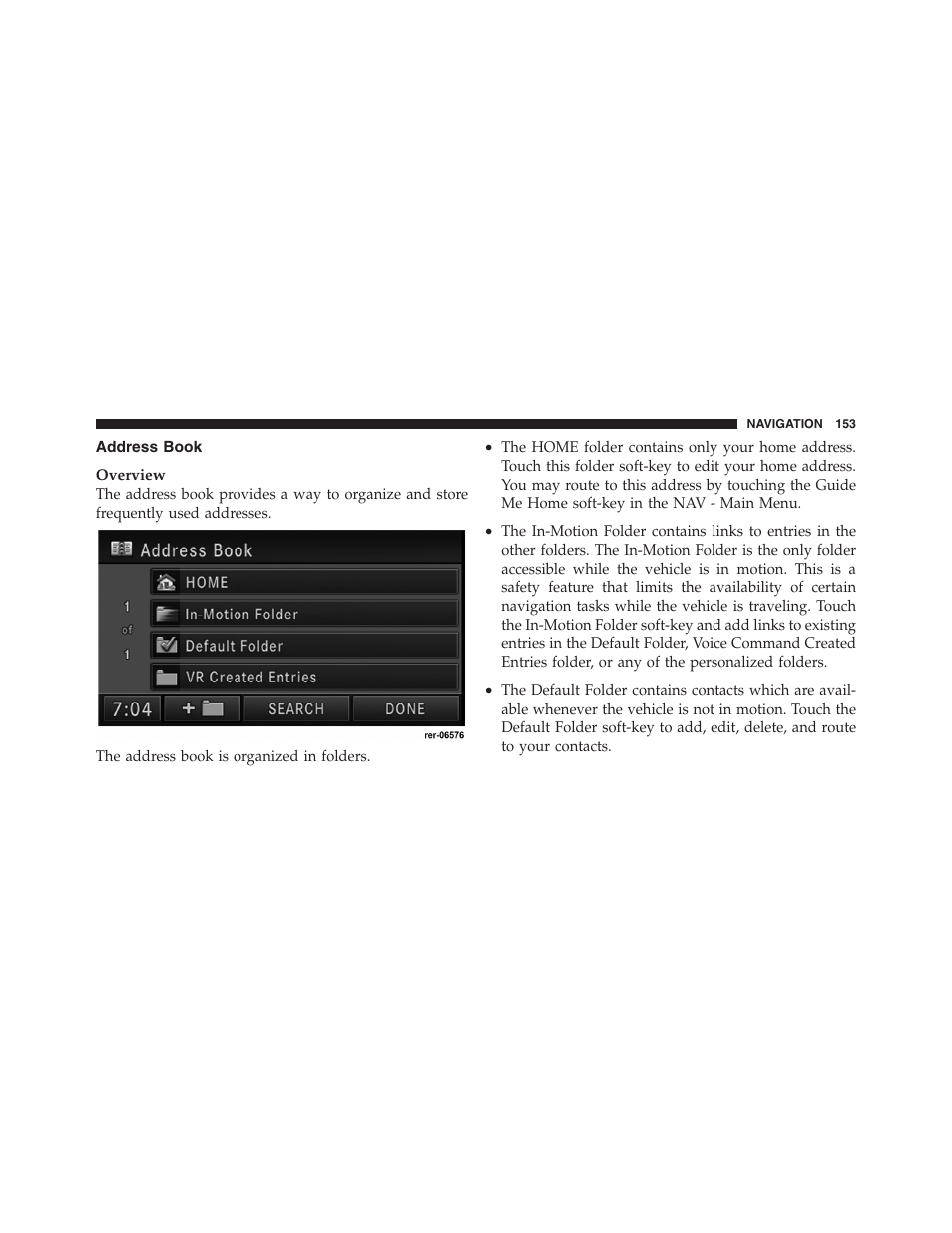 Address book | Ram Trucks MEDIA CENTER 730N for Jeep User Manual | Page 164 / 177