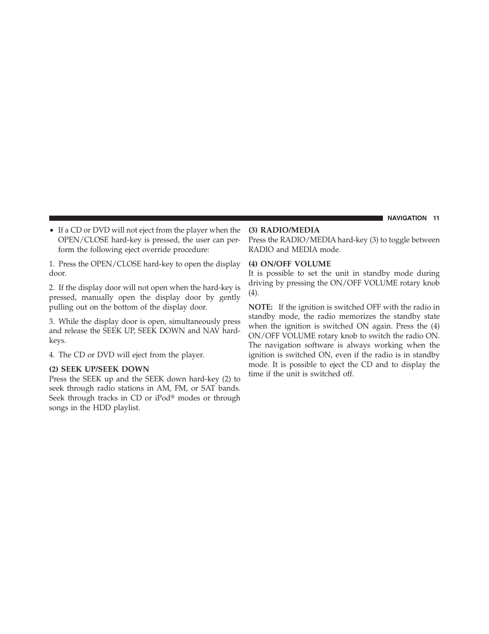 Ram Trucks MEDIA CENTER 730N for Jeep User Manual | Page 22 / 177