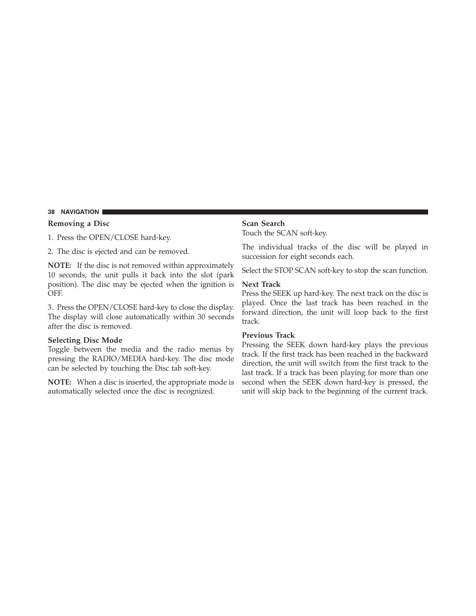 Ram Trucks MEDIA CENTER 730N for Jeep User Manual | Page 49 / 177