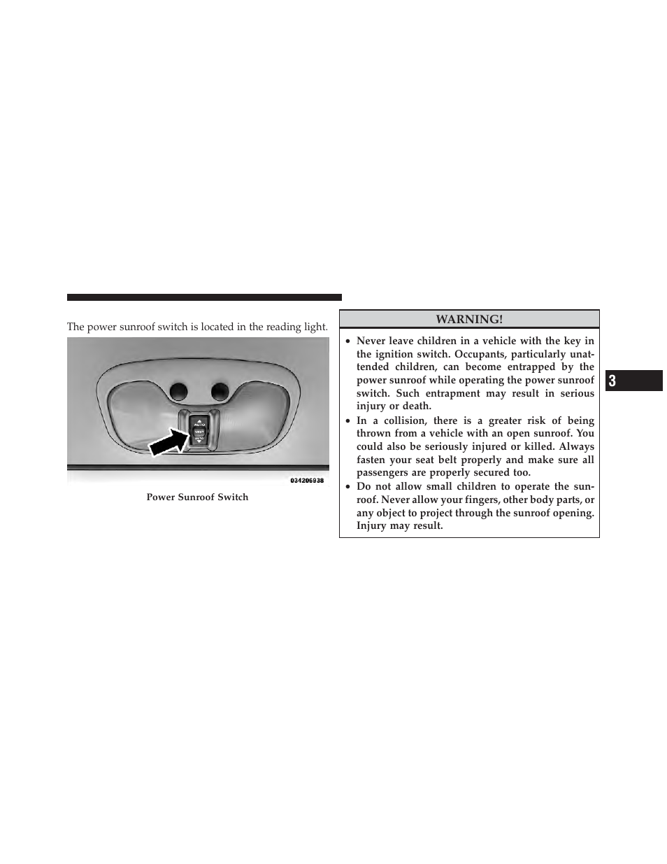 Power sunroof — if equipped | Dodge 2011 Caliber - Owner Manual User Manual | Page 167 / 486