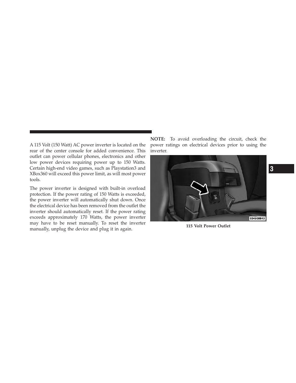 Power inverter — if equipped | Dodge 2011 Caliber - Owner Manual User Manual | Page 173 / 486