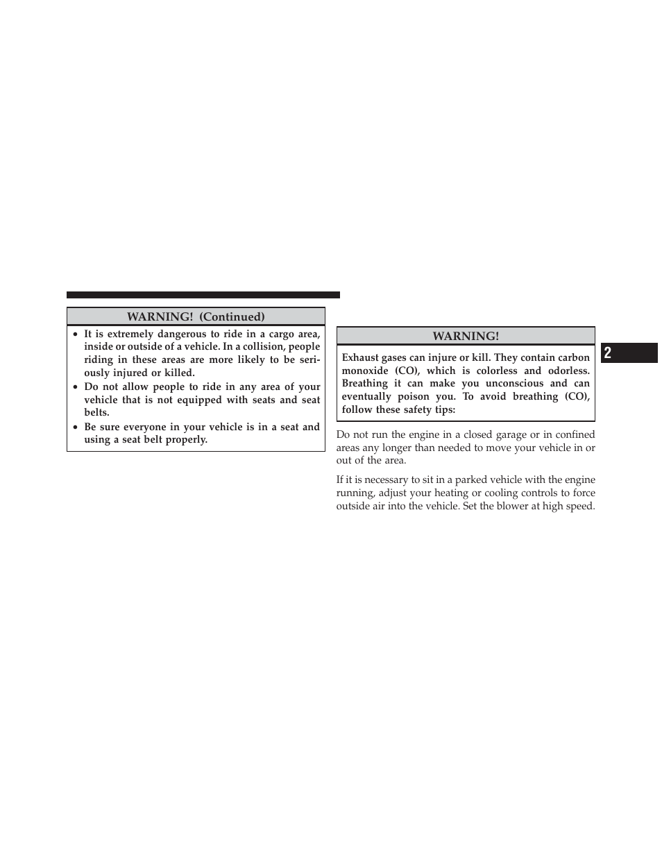 Exhaust gas | Dodge 2011 Caliber - Owner Manual User Manual | Page 87 / 486