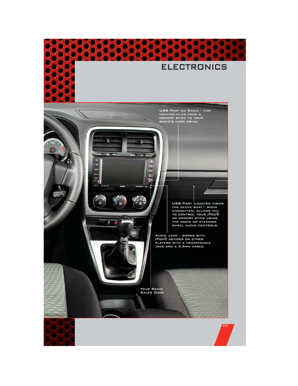 Electronics | Dodge 2011 Caliber - User Guide User Manual | Page 27 / 80