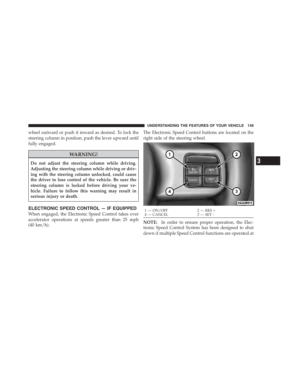 Electronic speed control — if equipped | Dodge 2011 Challenger - Owner Manual User Manual | Page 151 / 490