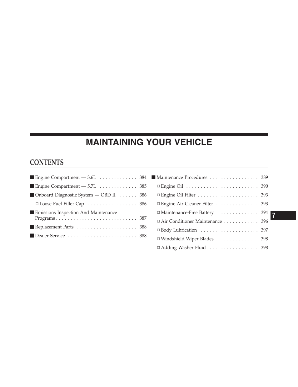 Dodge 2011 Challenger - Owner Manual User Manual | Page 383 / 490