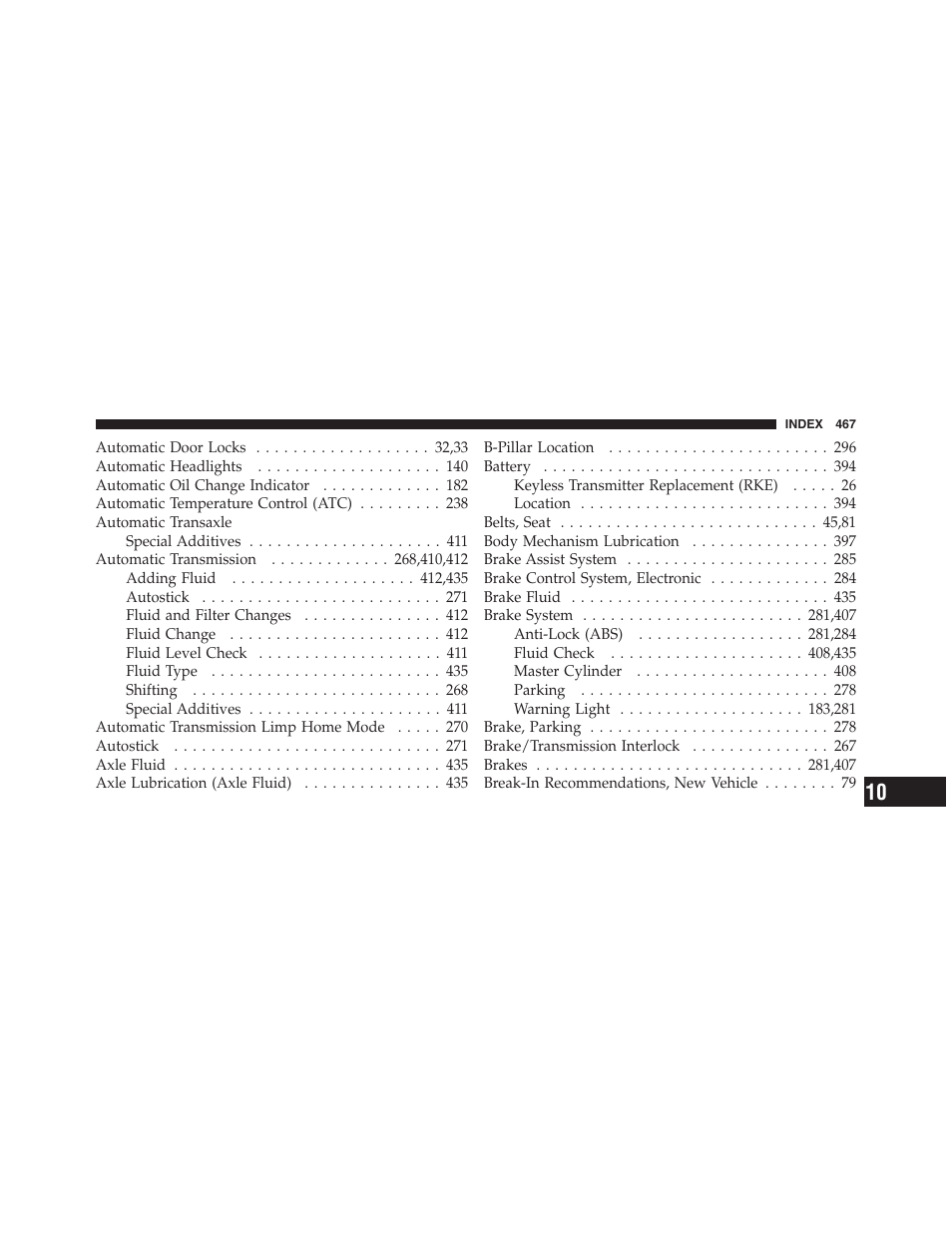 Dodge 2011 Challenger - Owner Manual User Manual | Page 469 / 490