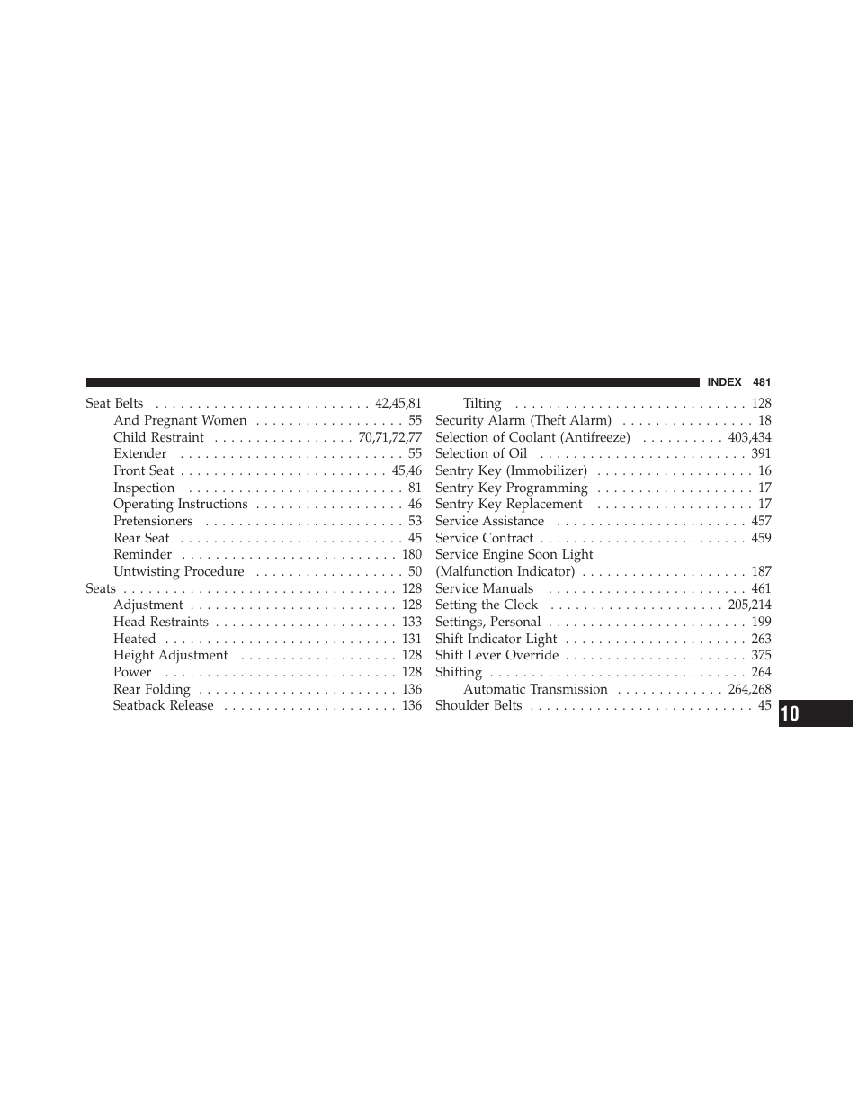 Dodge 2011 Challenger - Owner Manual User Manual | Page 483 / 490