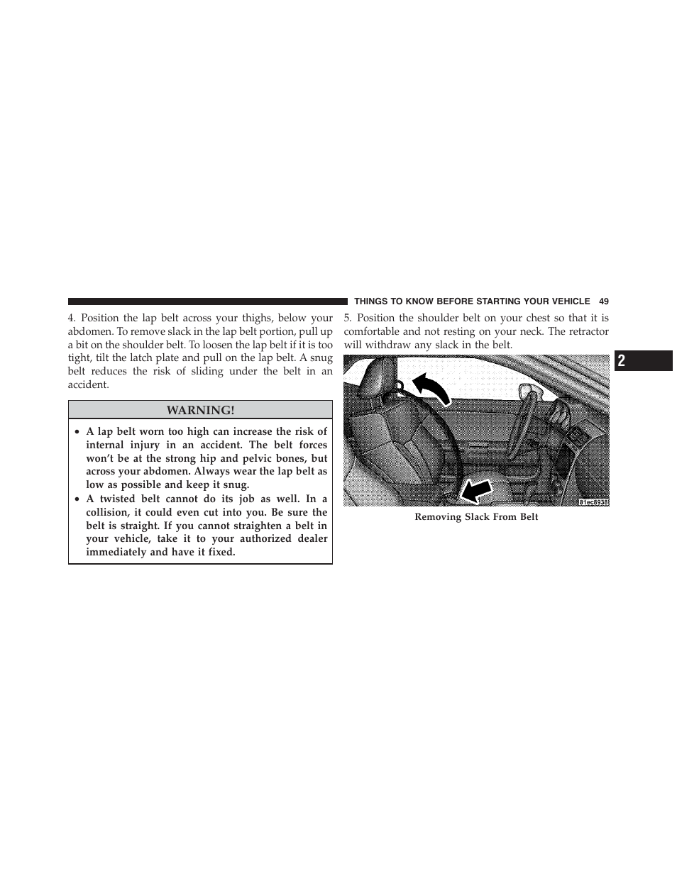 Dodge 2011 Challenger - Owner Manual User Manual | Page 51 / 490