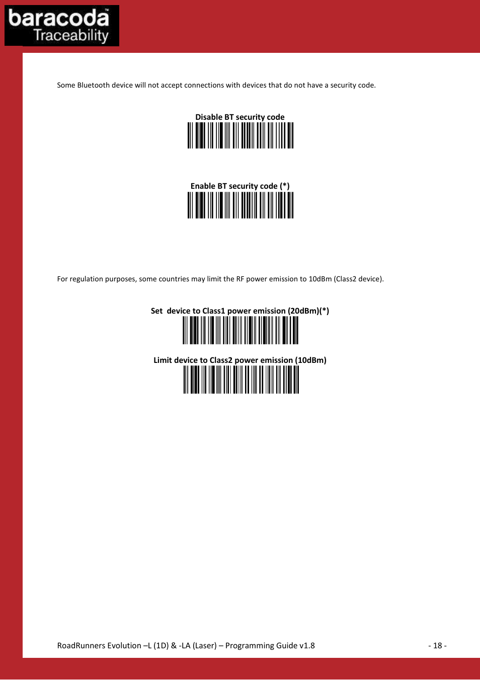 Baracoda BLUETOOTH LA (LASER) User Manual | Page 18 / 49
