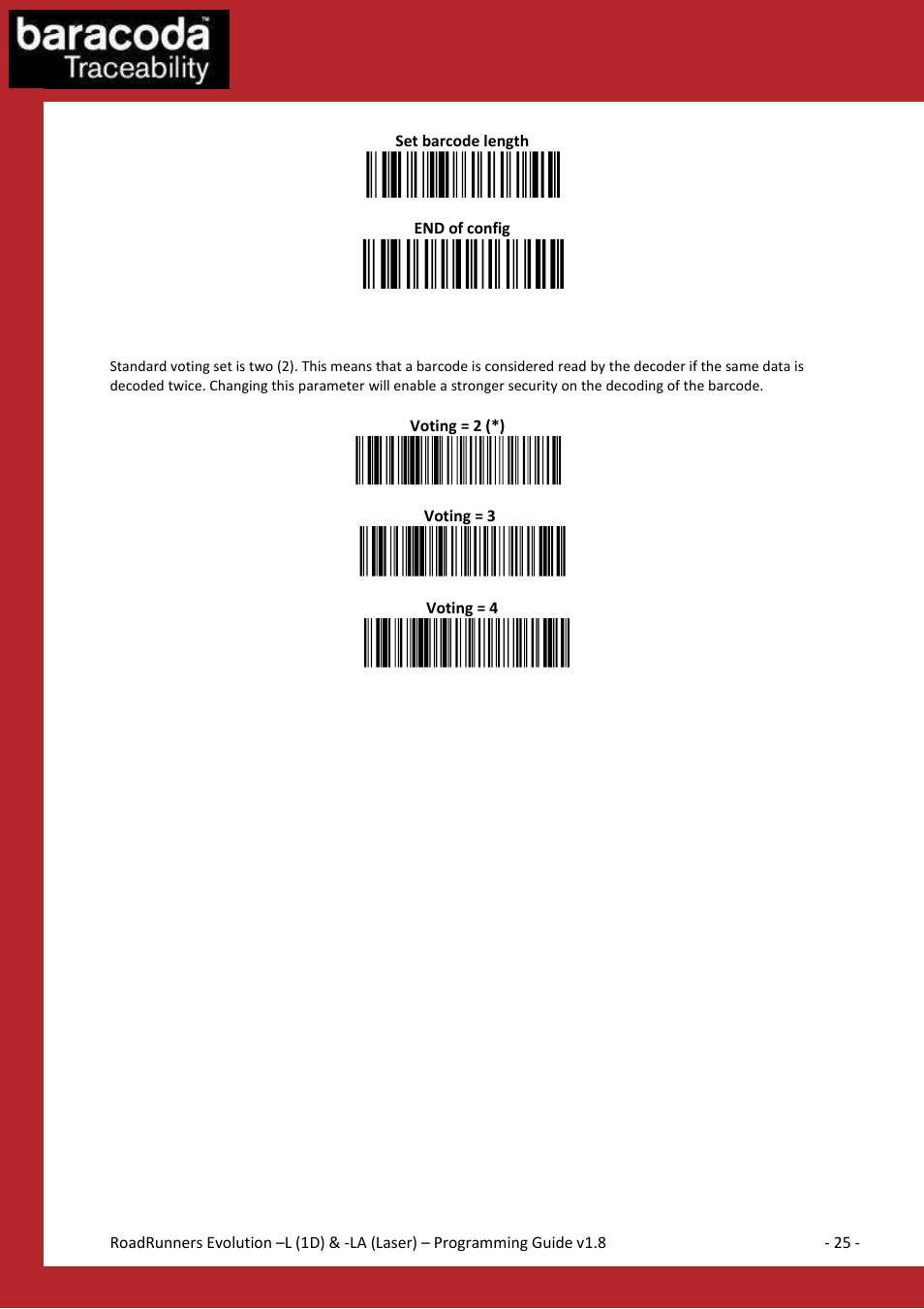 Voting | Baracoda BLUETOOTH LA (LASER) User Manual | Page 25 / 49
