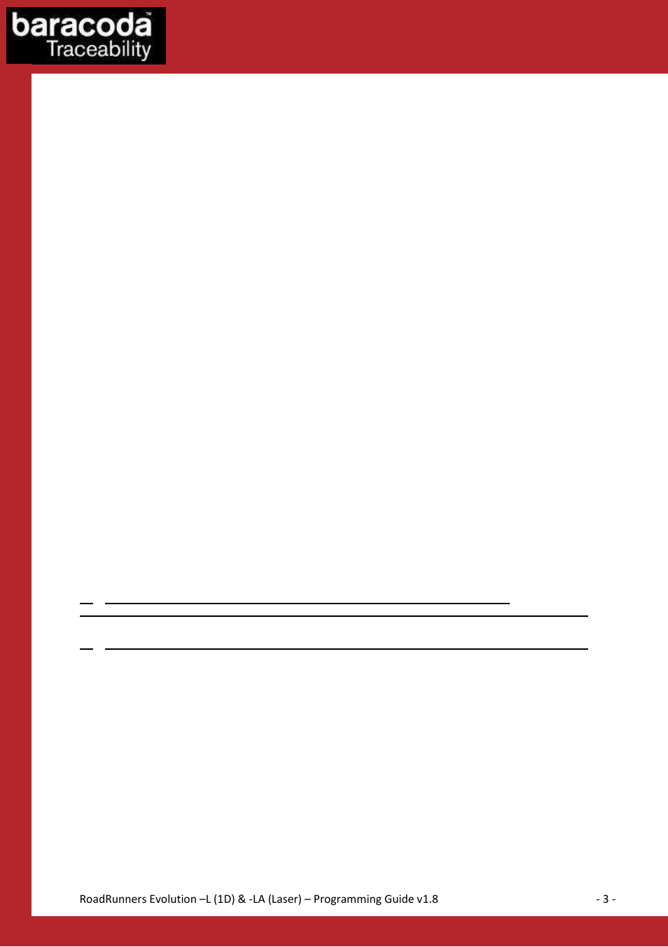 Data capture for workforce in motion | Baracoda BLUETOOTH LA (LASER) User Manual | Page 3 / 49