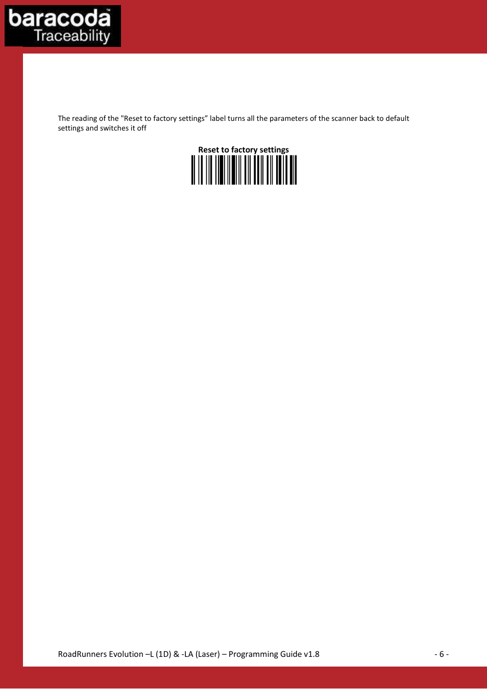 General configuration | Baracoda BLUETOOTH LA (LASER) User Manual | Page 6 / 49