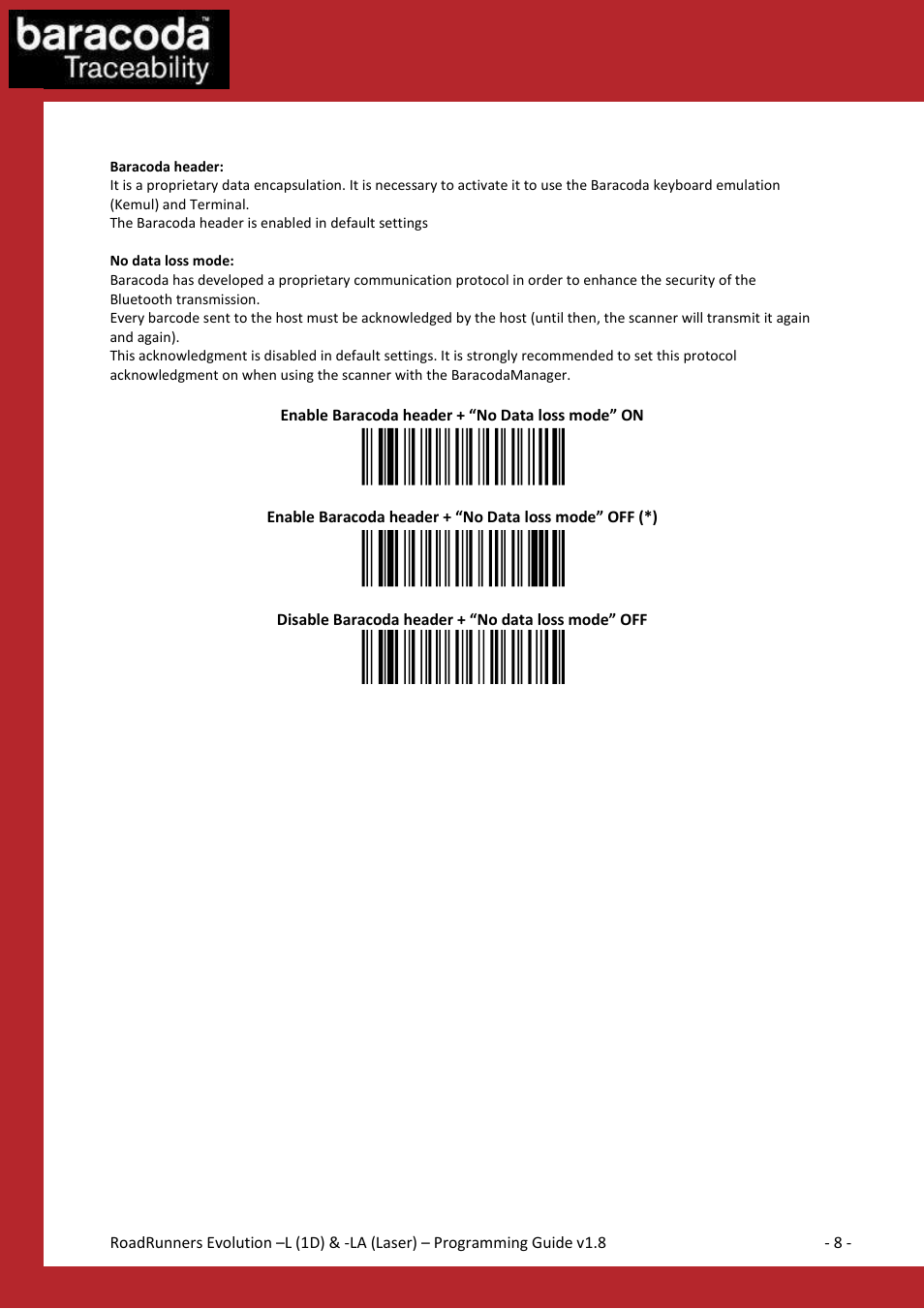 Baracoda BLUETOOTH LA (LASER) User Manual | Page 8 / 49