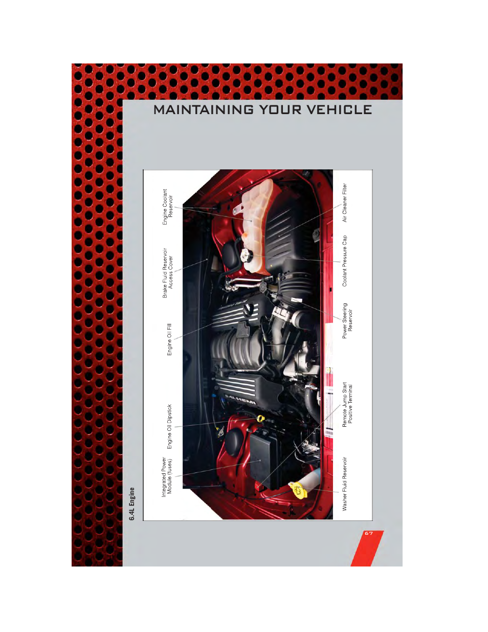 4l engine, Maintaining your vehicle | Dodge 2011 Challenger_SRT - User Guide User Manual | Page 69 / 88