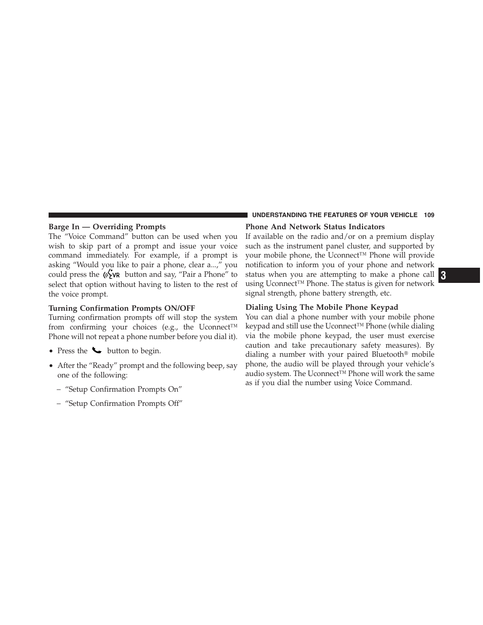 Dodge 2011 Challenger_SRT - Owner Manual User Manual | Page 111 / 460