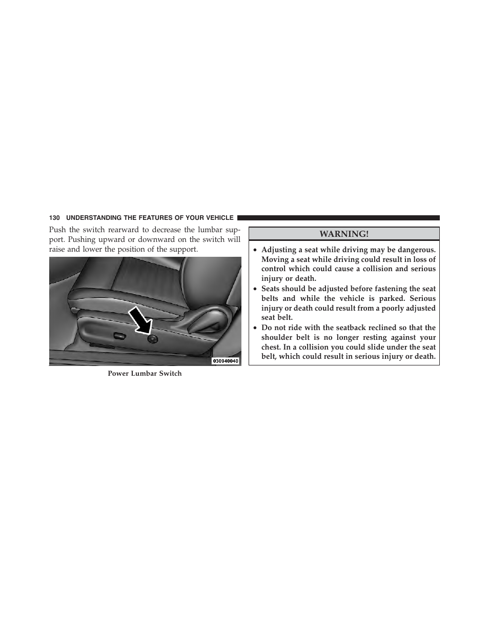 Dodge 2011 Challenger_SRT - Owner Manual User Manual | Page 132 / 460