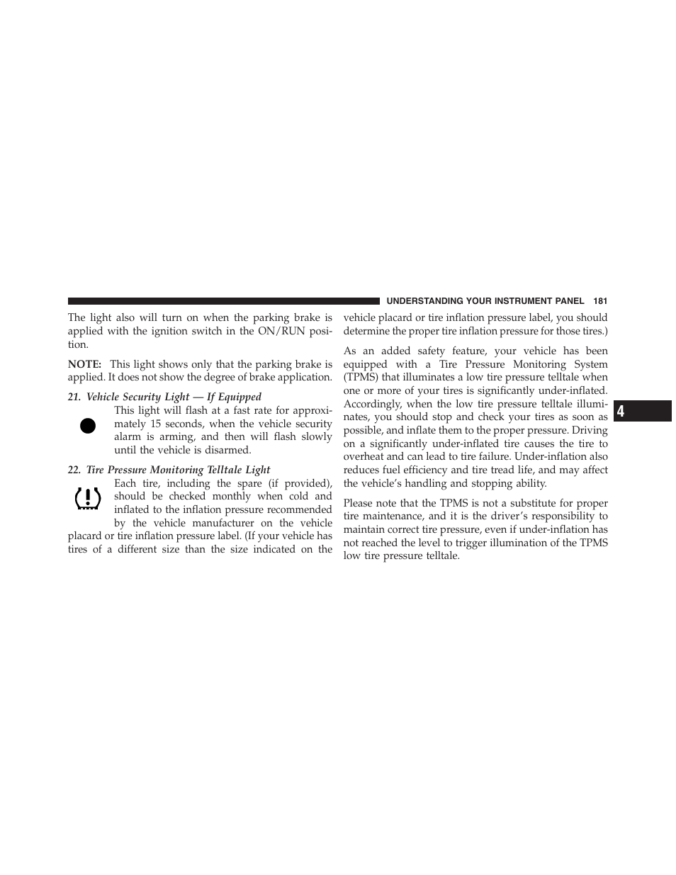 Dodge 2011 Challenger_SRT - Owner Manual User Manual | Page 183 / 460