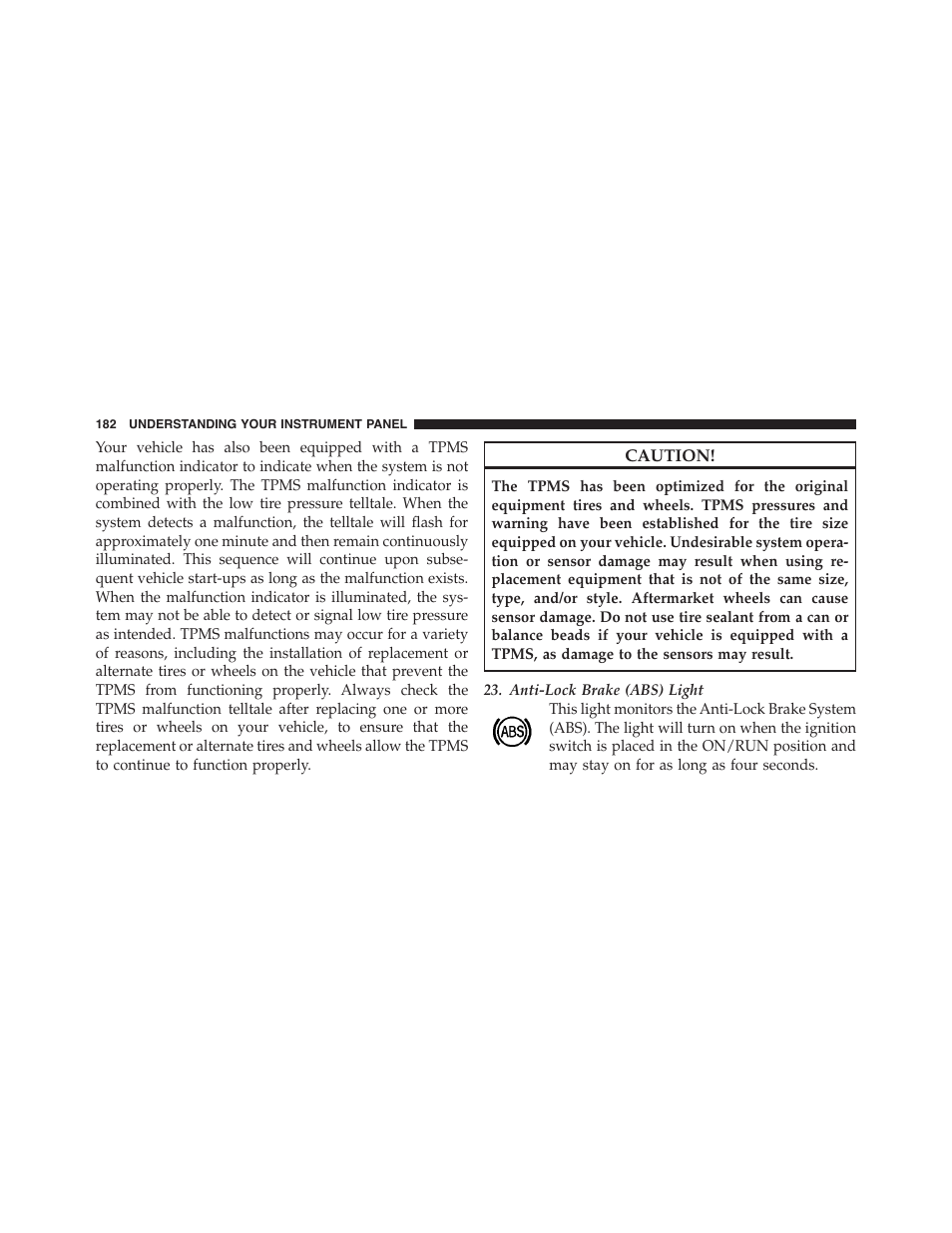 Dodge 2011 Challenger_SRT - Owner Manual User Manual | Page 184 / 460