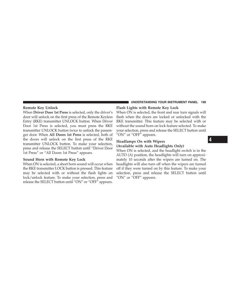 Dodge 2011 Challenger_SRT - Owner Manual User Manual | Page 201 / 460