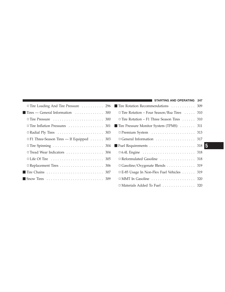 Dodge 2011 Challenger_SRT - Owner Manual User Manual | Page 249 / 460
